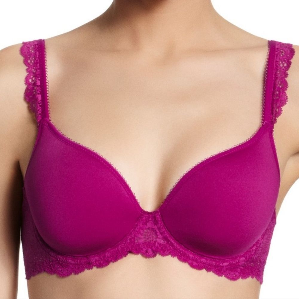 Simone Perele Purple Caressence 3D Spacer Unlined Seamless Bra, Sz 32DDD